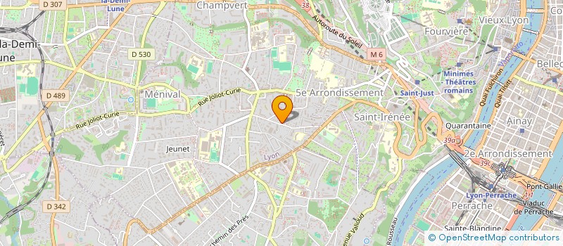 localisation de l'entreprise A LA DECOUVERTE DE LA MATIERE à LYON 5EME