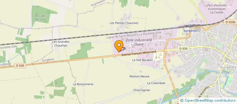 localisation de l'entreprise A LA FERME D'AUNIS à SURGERES