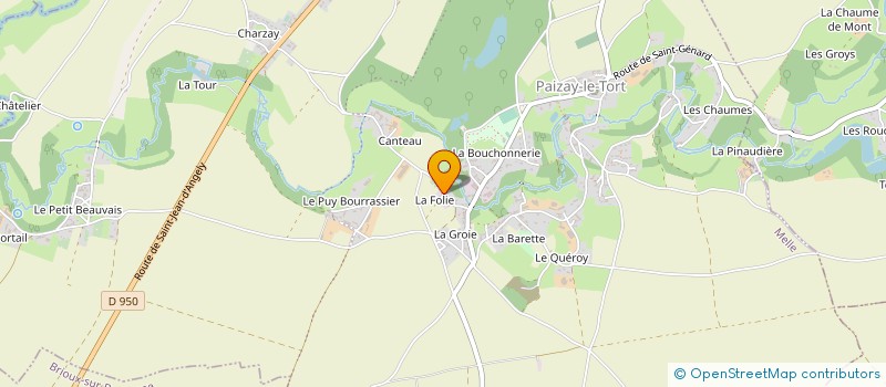 localisation de l'entreprise A LA FOLIE SAS à MELLE