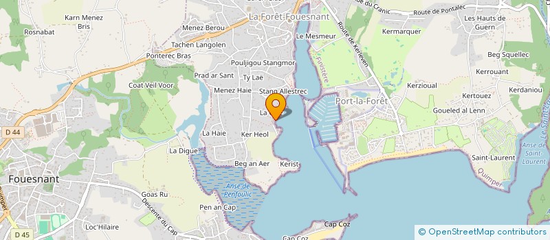 localisation de l'entreprise A LA LAMPE D ALADIN  LA FORET-FOUESNANT