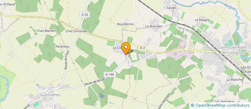 localisation de l'entreprise A LA P'TITE FAMILLE  GUITINIERES