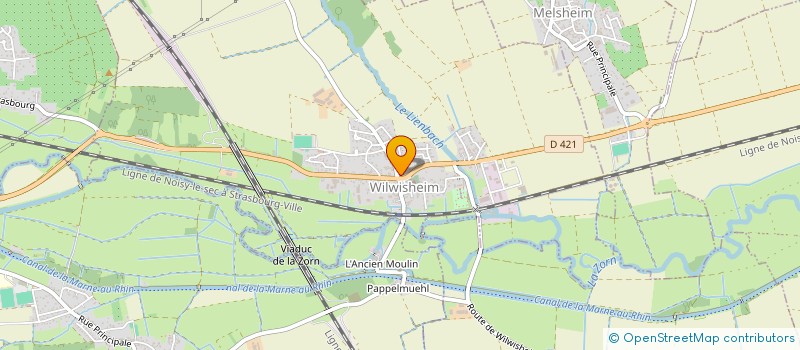 localisation de l'entreprise A LA ROSE  WILWISHEIM