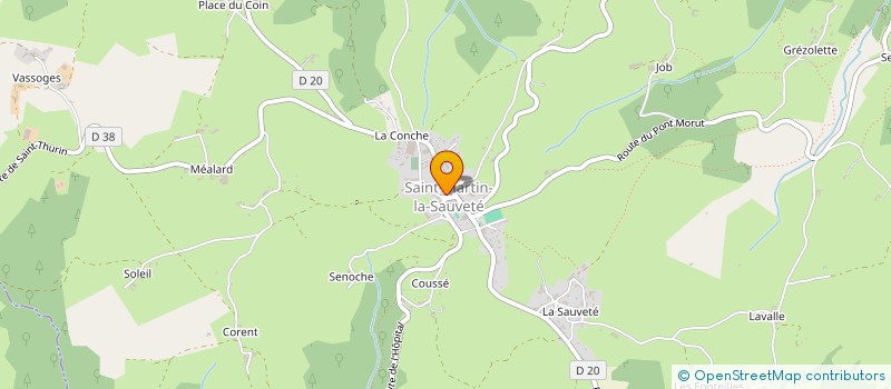 localisation de l'entreprise A LA SAUVETT' à SAINT-MARTIN-LA-SAUVETE