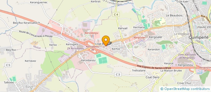 localisation de l'entreprise A.LG  QUIMPERLE