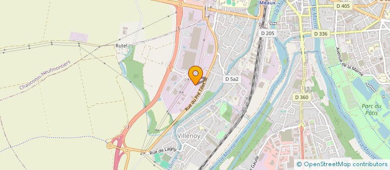 localisation de l'entreprise A'LOC  VILLENOY