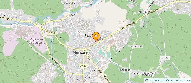 localisation de l'entreprise A. LOPES TP à MIMIZAN
