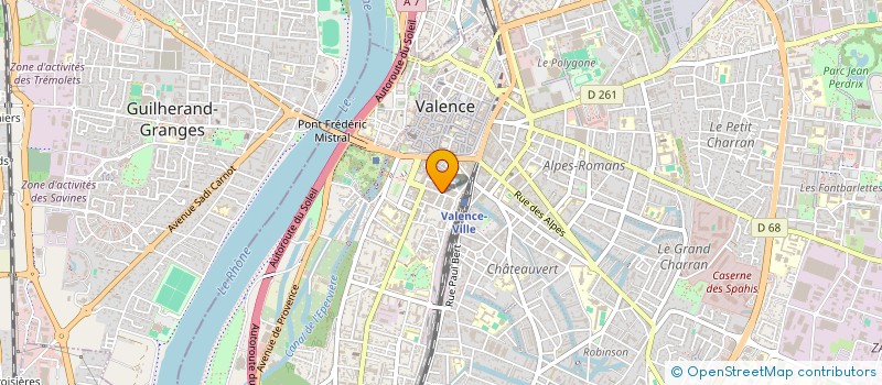 localisation de l'entreprise A.LU.T.ES  VALENCE