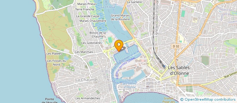 localisation de l'entreprise A.M à LES SABLES D'OLONNE