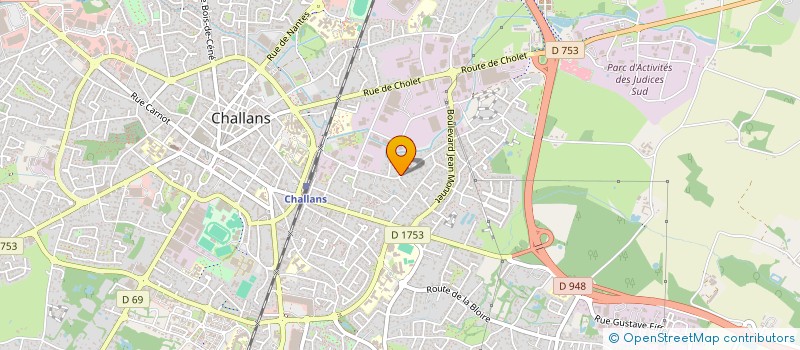 localisation de l'entreprise A.M.A. à CHALLANS