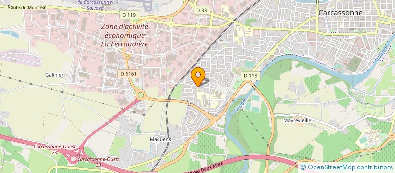 localisation de l'entreprise A.M.A. à CARCASSONNE