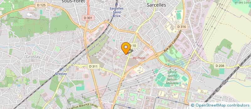 localisation de l'entreprise A.M.A.  SARCELLES