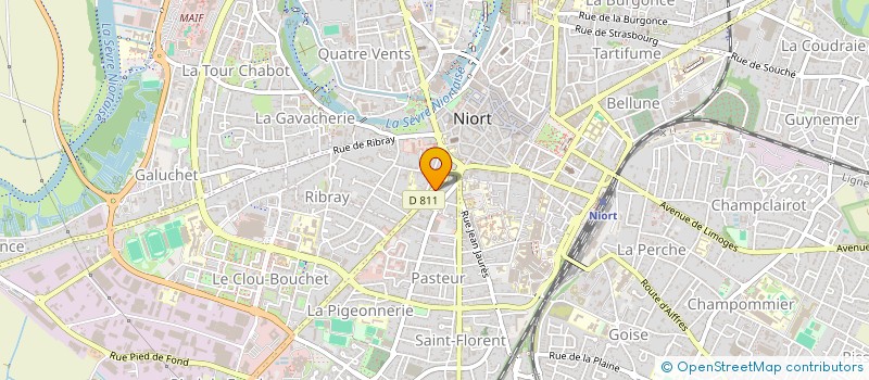 localisation de l'entreprise A.M.A.  NIORT