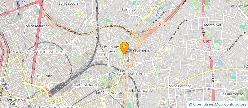 localisation de l'entreprise A.M.A GARAGE DES CHARTREUX à MARSEILLE