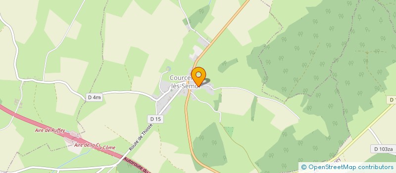 localisation de l'entreprise A.M.A. LITERIE à COURCELLES-LES-SEMUR