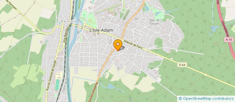localisation de l'entreprise A.M.A.S. à L'ISLE-ADAM