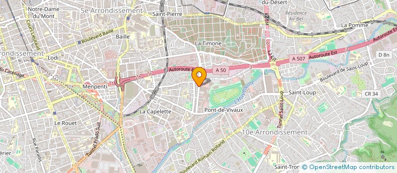 localisation de l'entreprise A.M. AUTO  MARSEILLE