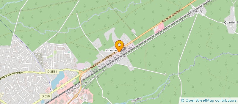 localisation de l'entreprise A.M AUTO à BIGANOS