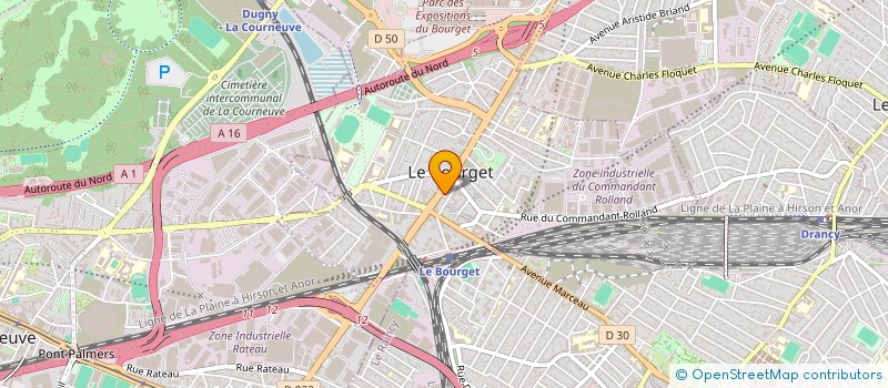 localisation de l'entreprise A.M.B. à LE BOURGET