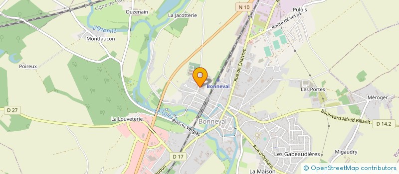 localisation de l'entreprise A.M.B. à BONNEVAL