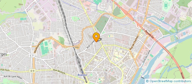 localisation de l'entreprise A.M.B à ROANNE