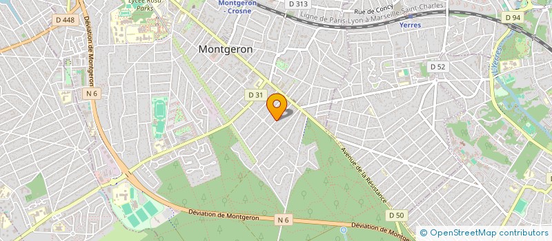 localisation de l'entreprise A.M.B. à MONTGERON
