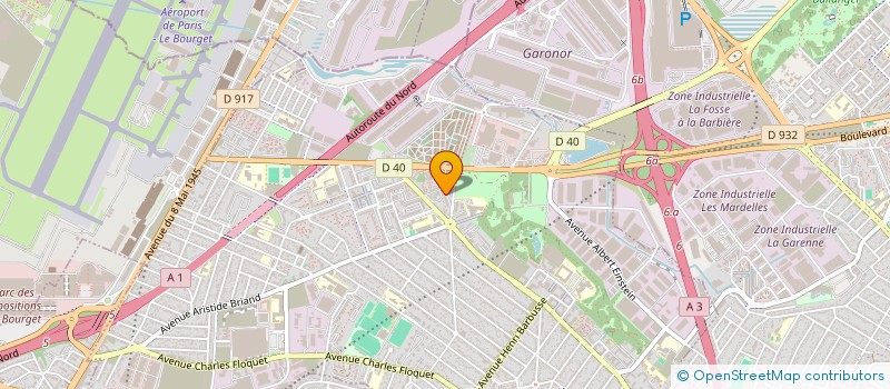 localisation de l'entreprise A M BATPRO à LE BLANC-MESNIL