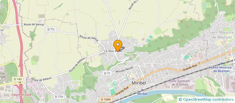 localisation de l'entreprise A M C à MIRIBEL