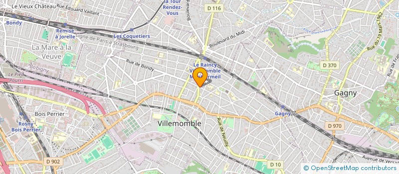 localisation de l'entreprise A M C à VILLEMOMBLE