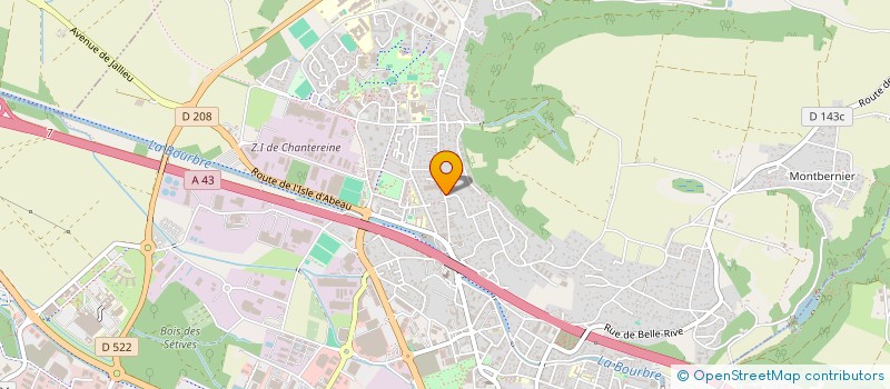 localisation de l'entreprise A.M.C  BOURGOIN-JALLIEU