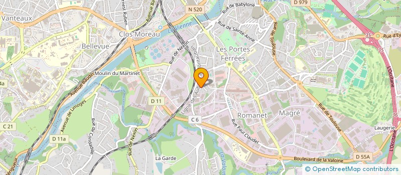 localisation de l'entreprise A M C à LIMOGES