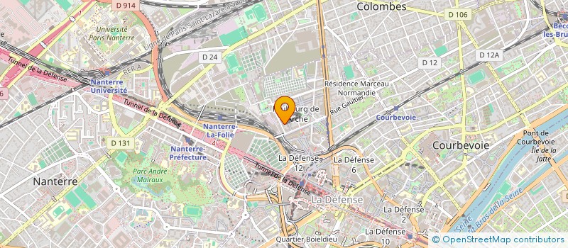 localisation de l'entreprise A.M.C. à COURBEVOIE