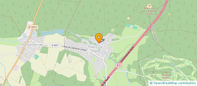 localisation de l'entreprise A.M.C.F.  THIERS-SUR-THEVE