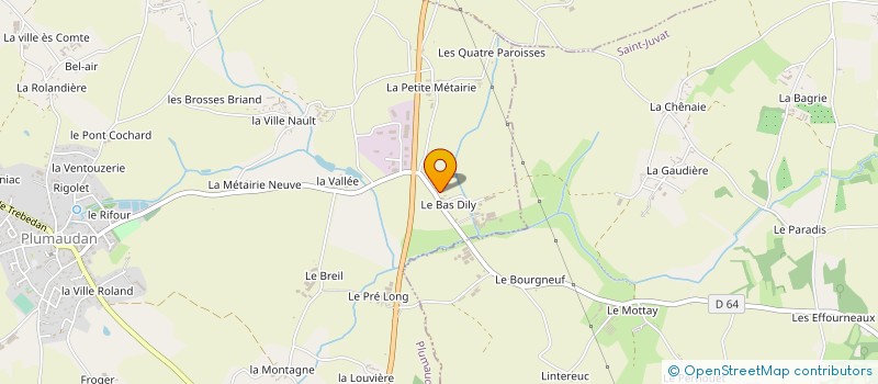 localisation de l'entreprise A.M.C.I.  PLUMAUDAN