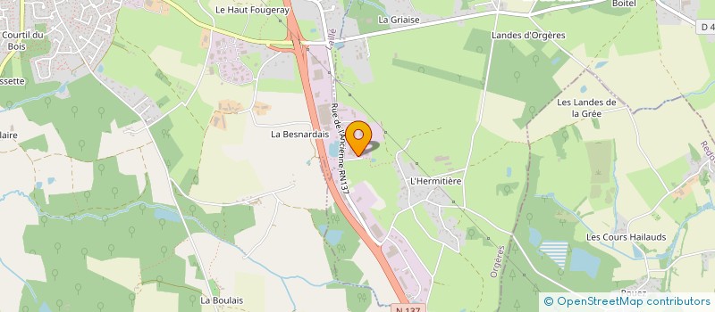 localisation de l'entreprise A.M.C. IMMO  ORGERES