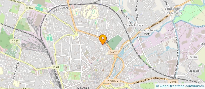 localisation de l'entreprise A.M.C.PROSERVICE à NEVERS