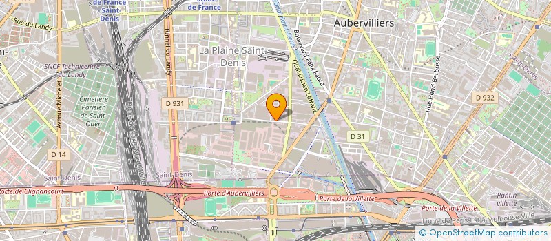 localisation de l'entreprise A.M.C. PUBLI CARTON à AUBERVILLIERS