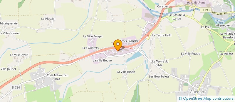 localisation de l'entreprise A.M.C RAVALEMENT  GUEGON