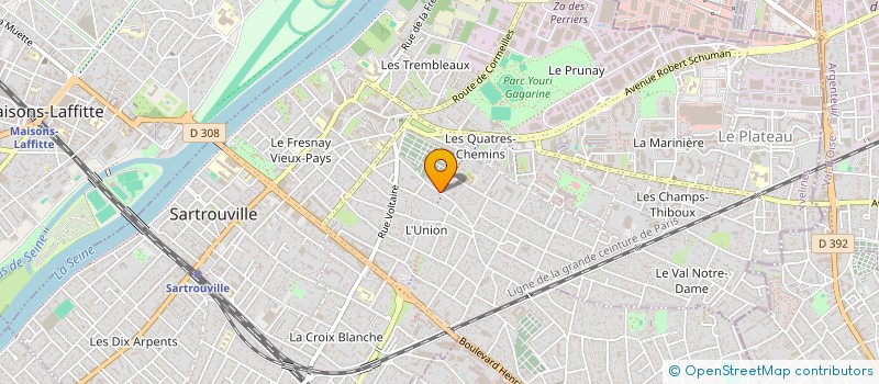 localisation de l'entreprise A.M.C RENOV à SARTROUVILLE