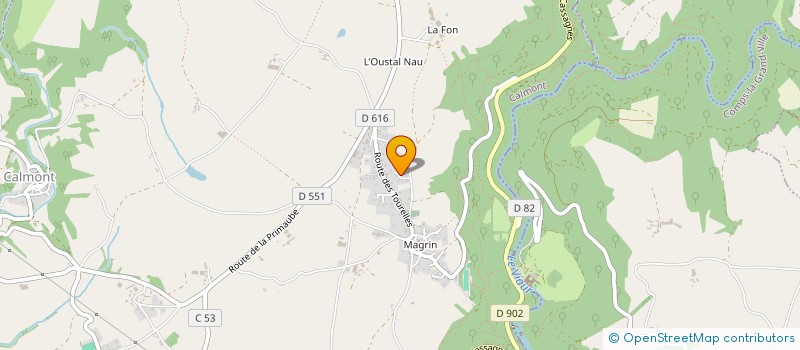 localisation de l'entreprise A.M.C.T  CALMONT