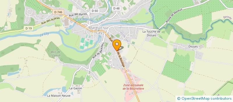 localisation de l'entreprise A.M.C. TEILLET à MAREUIL-SUR-LAY-DISSAIS