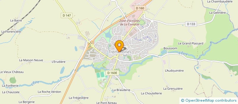 localisation de l'entreprise A.M. COIFFURE  TREMENTINES