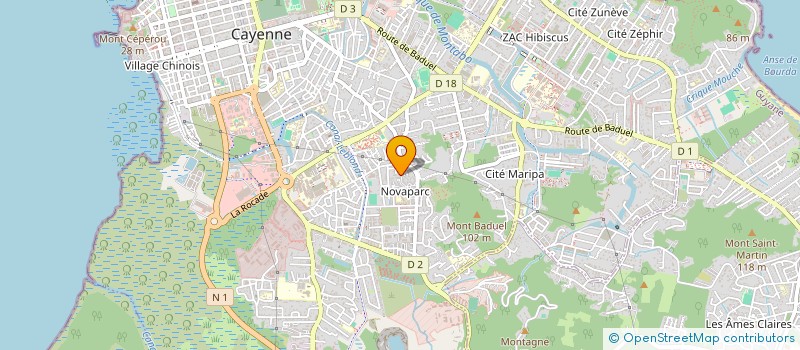 localisation de l'entreprise A & M CONSTRUCTION  CAYENNE