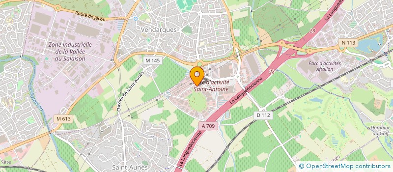 localisation de l'entreprise A.M.D.  SAINT-AUNES