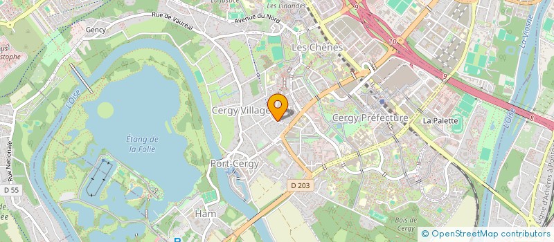 localisation de l'entreprise A.M.D. 95 à CERGY