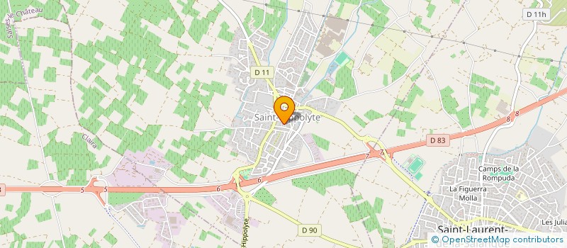 localisation de l'entreprise A.M.D BATIMENT  SAINT-HIPPOLYTE