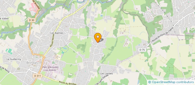 localisation de l'entreprise A M D H  BRINDAS