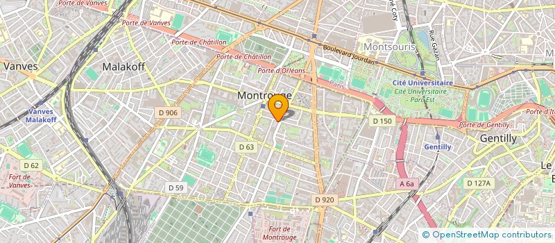 localisation de l'entreprise A.M.D.N.  MONTROUGE