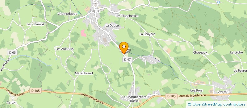 localisation de l'entreprise A.M.D.P  LAPTE