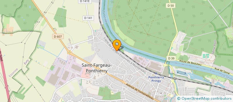 localisation de l'entreprise A.M. DANI TRANSPORT  SAINT-FARGEAU-PONTHIERRY