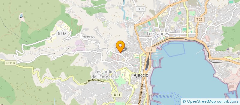 localisation de l'entreprise A.M. DESIGN à AJACCIO